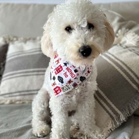 Bandana estampada con diseño navideño oh oh