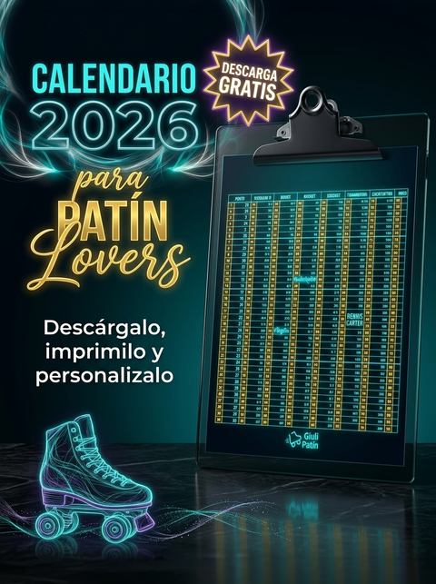 Calendario 2026 de patinaje