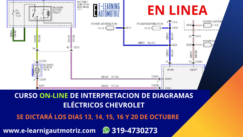 CURSO EN LÍNEA DE INTERPRETACION DE DIAGRAMAS ELÉCTRICOS EN LA MARCA CHEVROLET