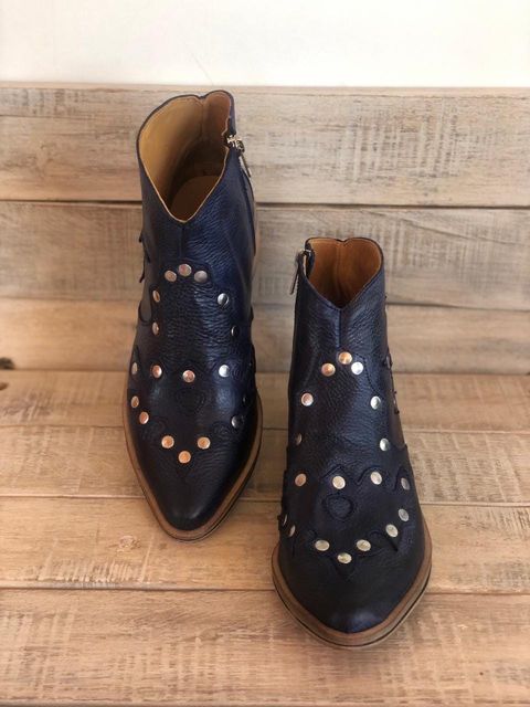 TEXANA DE CUERO AZUL