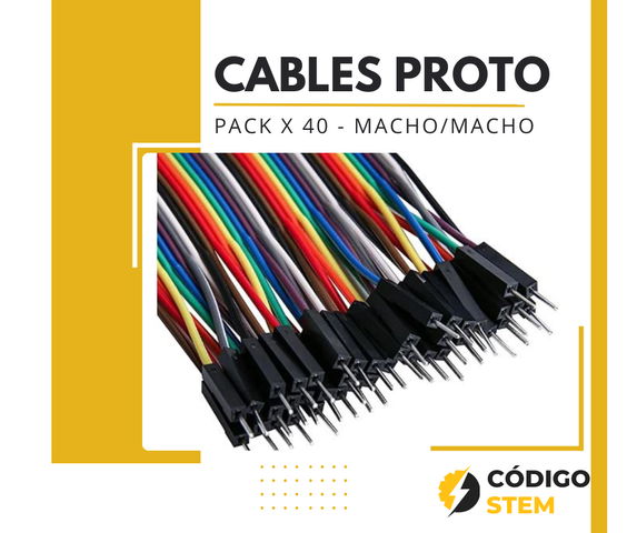 Cables para Protoboard Pack x 40 - Macho/Macho