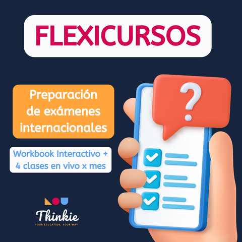 Preparación de exámenes internacionales | Workbook + 4 clases en vivo por mes