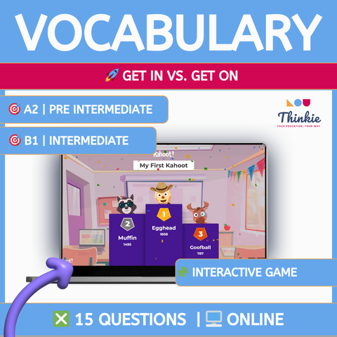 [Juego Online] Get in vs. Get on  – Practicá phrasal verbs con Kahoot!