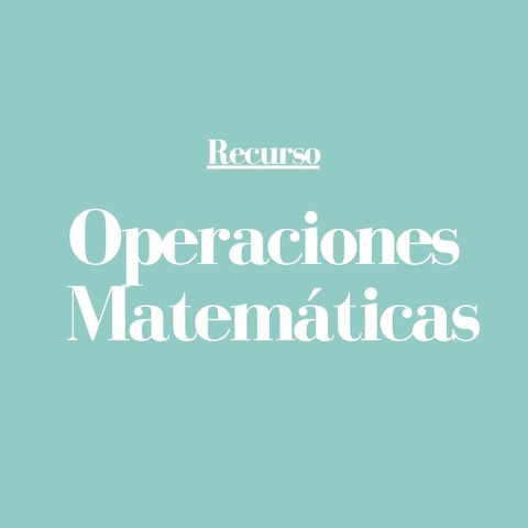 Operaciones Matemáticas