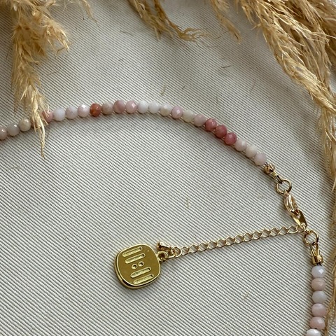 Choker Aura Rosa: ópalo rosa