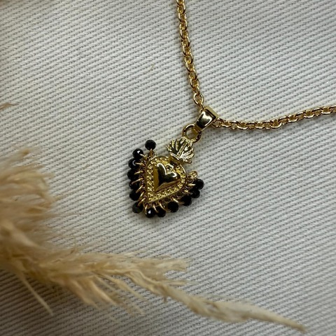 Collar Centinela: corazón de turmalina