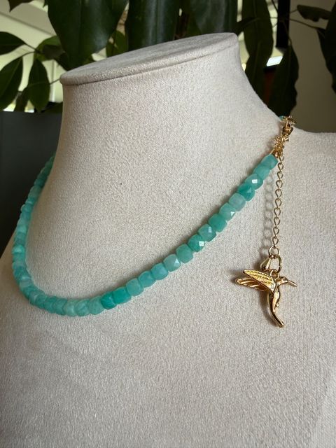 Choker Colibrí de Amazonita