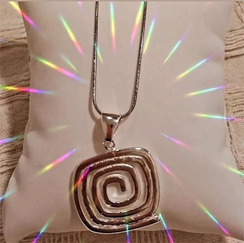 Dije Espiral Enchapado  Plata 925