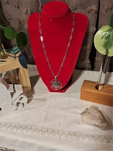 Conjunto dije Metatron en Acero y cadena 