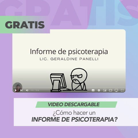 Video: Informes de Psicoterapia