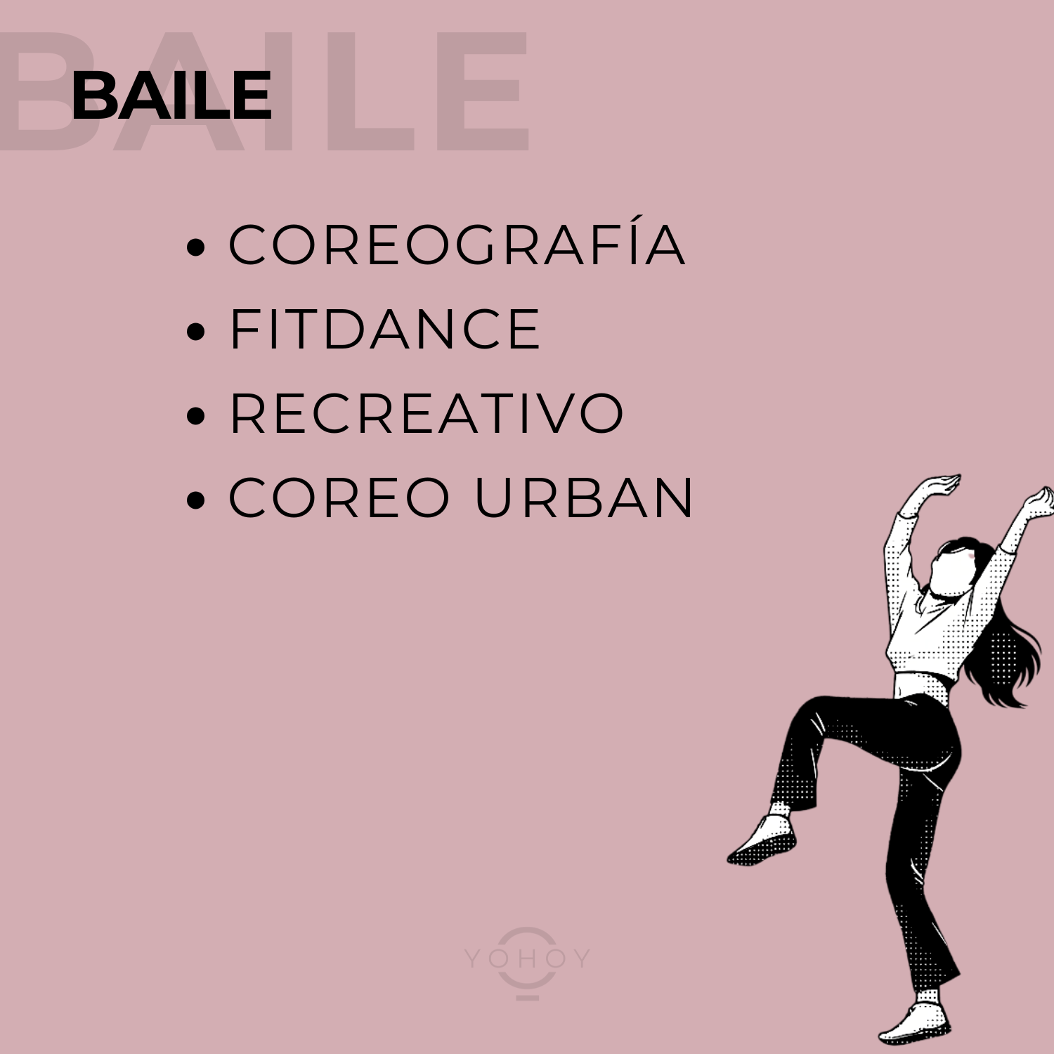 Horarios de clases presenciales PARA ADULTOS EN GBA NORTE de baile, entrenamiento y yoga en Estudio YOHOY, MARTINEZ 2025