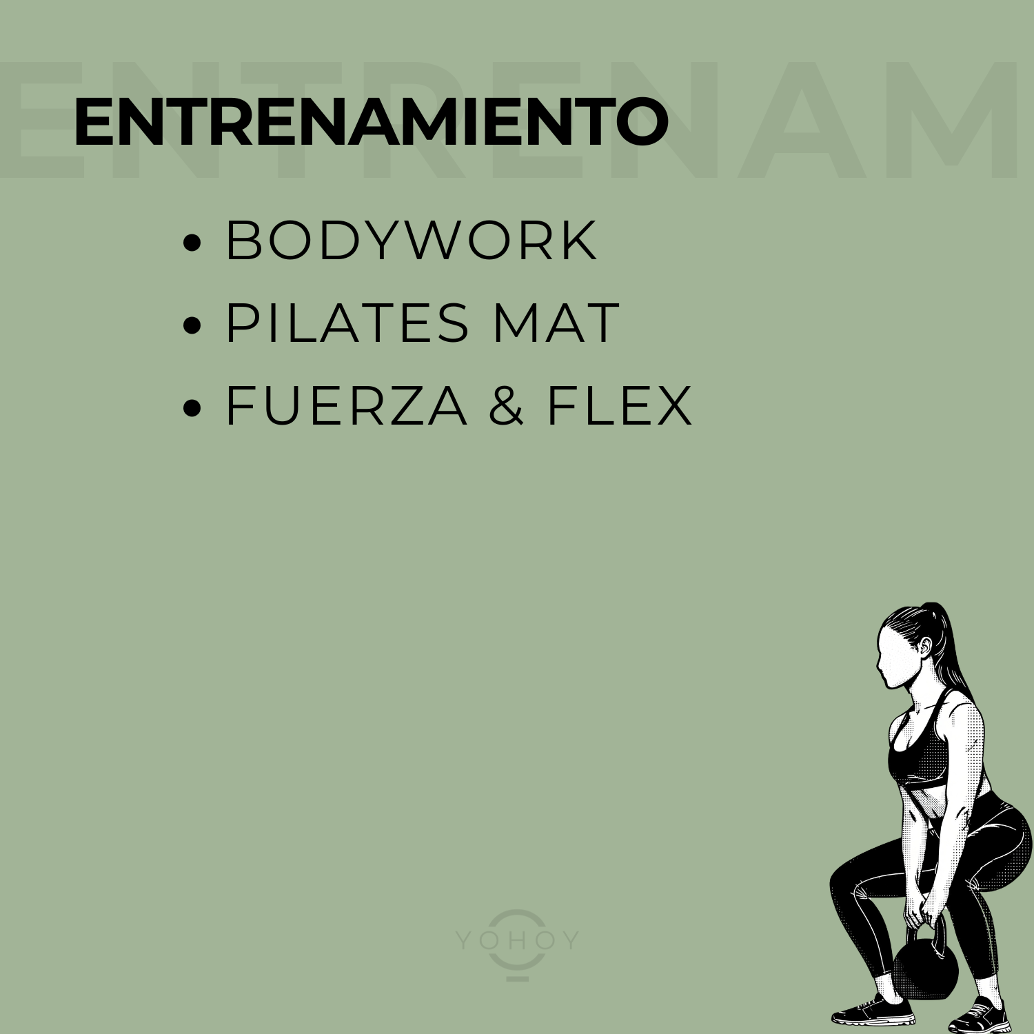 Horarios de clases presenciales PARA ADULTOS EN GBA NORTE de baile, entrenamiento y yoga en Estudio YOHOY, MARTINEZ 2025