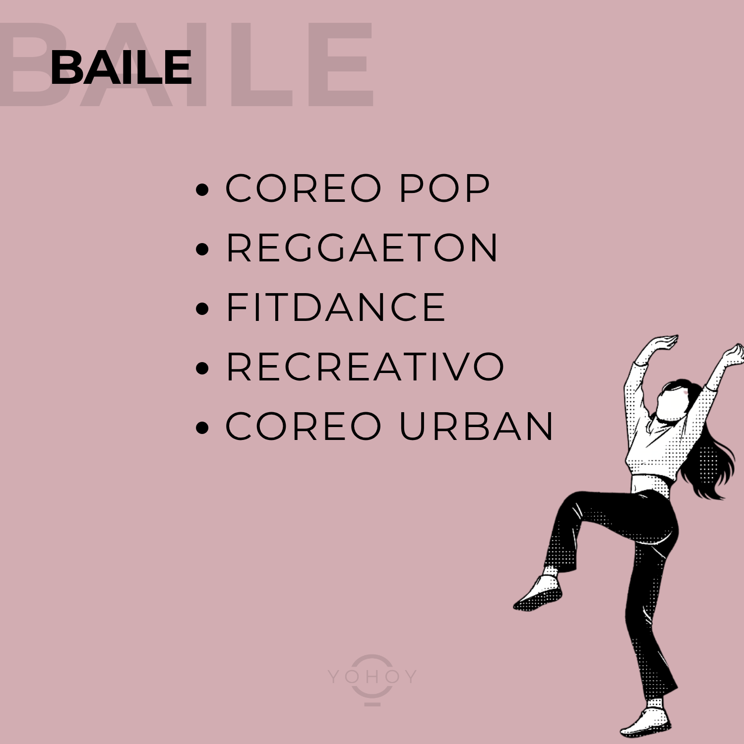 Horarios de clases presenciales PARA ADULTOS EN GBA NORTE de baile, entrenamiento y yoga en Estudio YOHOY, MARTINEZ 2025