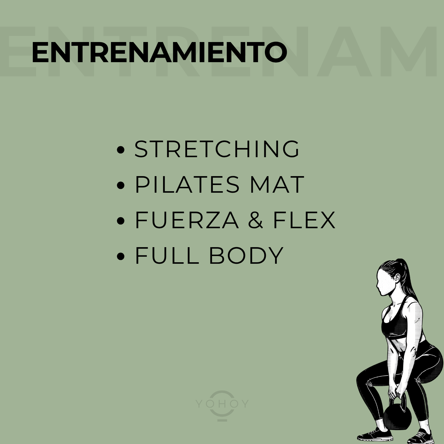 Horarios de clases presenciales PARA ADULTOS EN GBA NORTE de baile, entrenamiento y yoga en Estudio YOHOY, MARTINEZ 2025