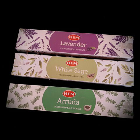 Pack 3 inciensos, Lavanda, Salvia blanca y Ruda