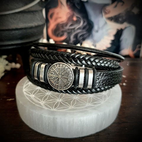 Pulsera para hombre símbolo Vegvisir