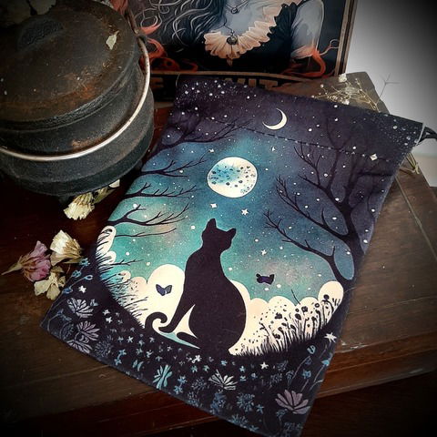 Bolsa para Tarot, gato