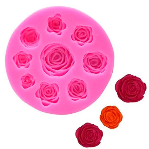 MOLDE 9 MINI ROSAS DECORATIVAS