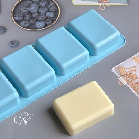 MOLDE 4 JABONES RECTANGULARES