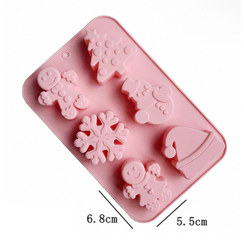 MOLDE SILICONA JENGIBRE c/ 5 FIGURAS NAVIDAD