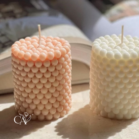 MOLDE SILICONA VELA BURBUJAS