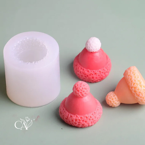 MOLDE SILICONA MINI GORRITO PAPA NOEL