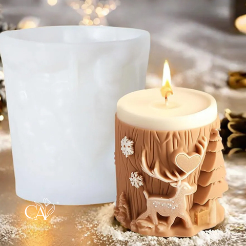 MOLDE SILICONA VELON CORTEZA c/CIERVOS