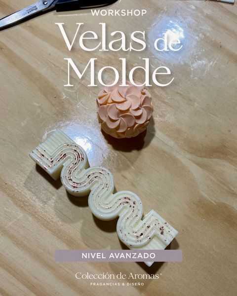 WORKSHOP PRESENCIAL: Velas de Molde de Cera de Soja (Nivel Avanzado)