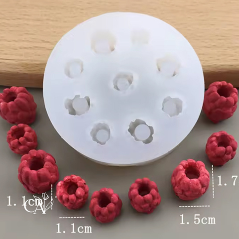 MOLDE SILICONA 9 FRAMBUESAS