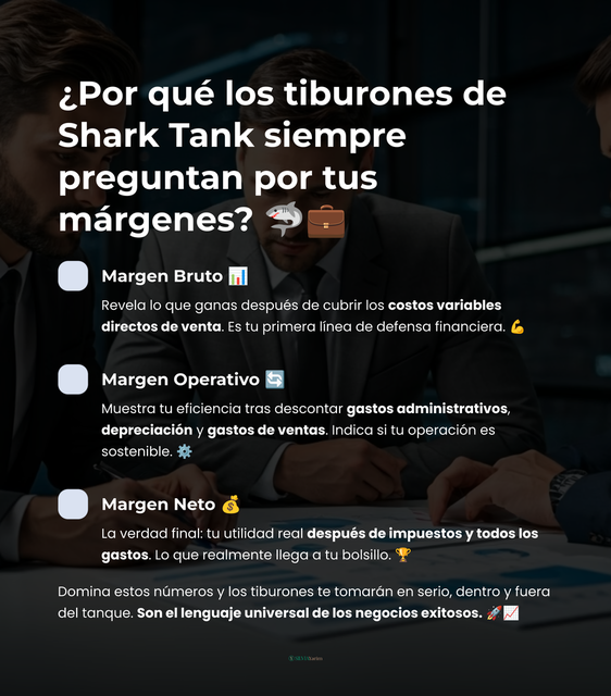 ¿Por qué los tiburones de Shark Tank siempre preguntan por tu margen bruto, operativo y neto?