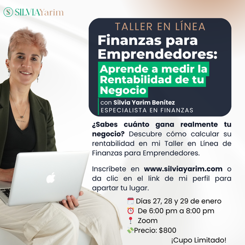 Taller en Línea: Finanzas para Emprendedores: Aprende a medir la Rentabilidad de tu Negocio