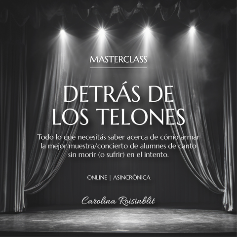 Detrás de los telones - Masterclass