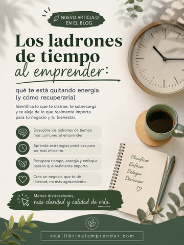 Ladrones de tiempo al emprender: cómo evitarlos y vivir mejor