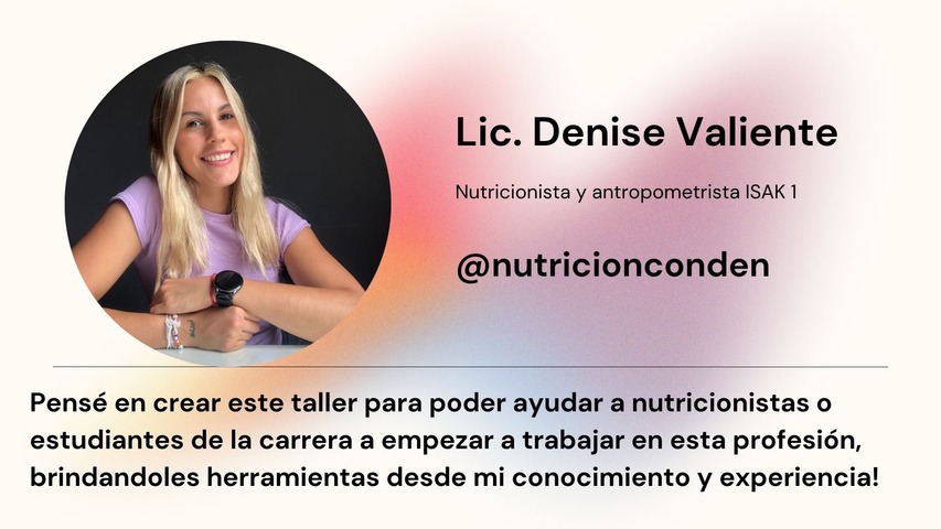 Vivir de tu profesión - siendo nutricionista -