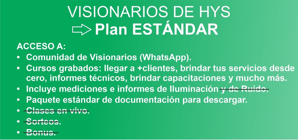 Visionarios de HyS- Plan ESTÁNDAR