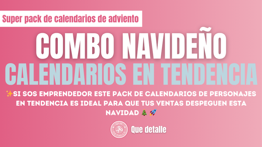 Combo Master de Calendarios en Tendencia listos para vender!