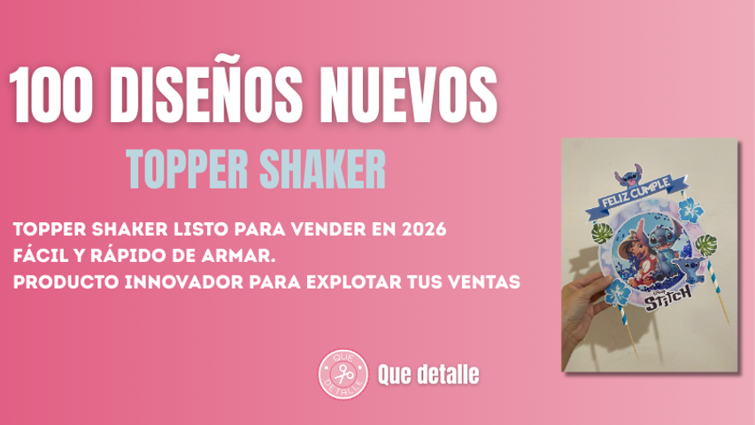 Topper Shaker 100 diseños