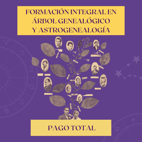 Formación en Árbol Genealógico y Astrogenealogía 2026 - Pago Total