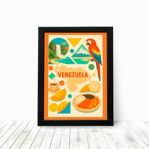 VENEZUELA MAPA - 20X30 cm -  Imprimible