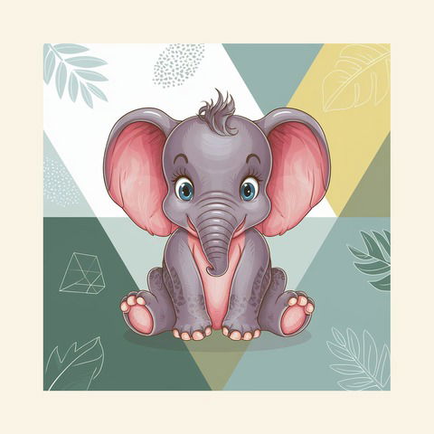 CUADRO ELEFANTE - 20X20