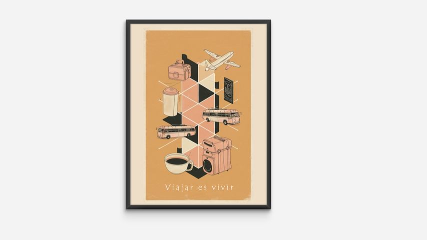 VIAJAR ES VIVIR - 20X30 cm - Imprimible