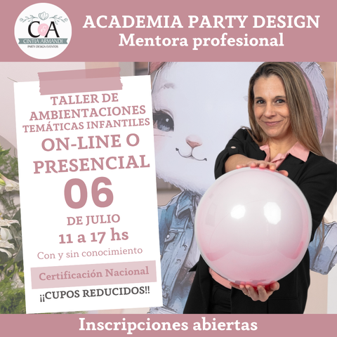 TALLER ONLINE/PRESENCIAL DE DECORACIÓN EN VIVO