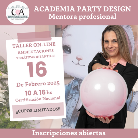 TALLER ON-LINE AMBIENTACIONES TEMÁTICAS INFANTILES 