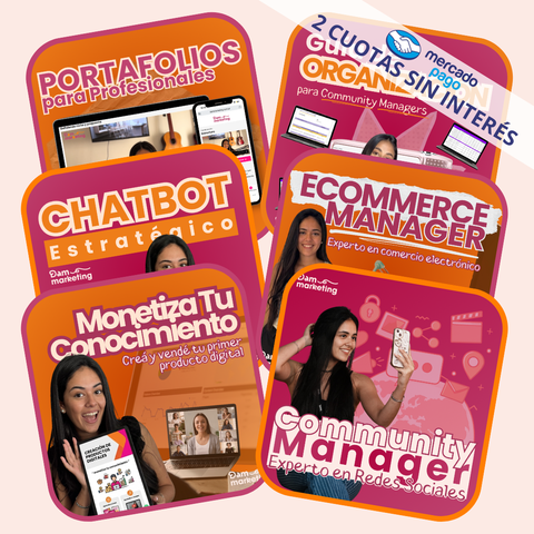 FULL COMBO EMPRENDER DIGITAL | MTC + CM + Ecommerce + Guía + Chatbot + Portafolios