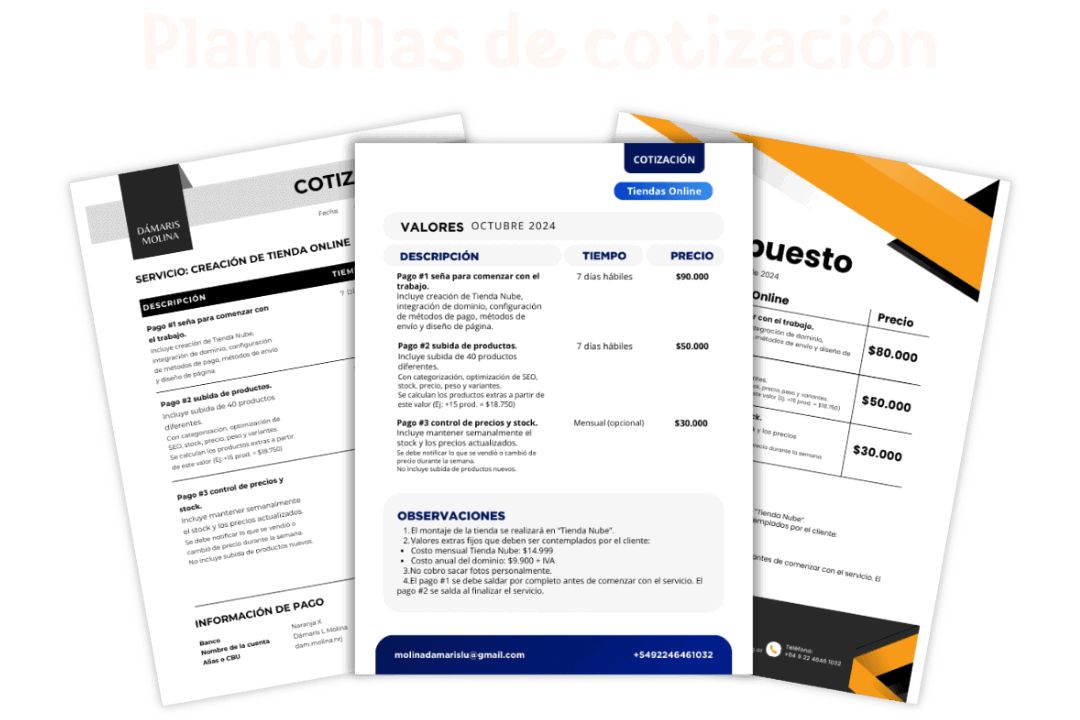 Plantillas de cotización