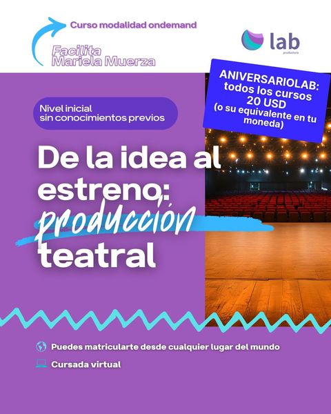 Curso De la idea al estreno: producción teatral