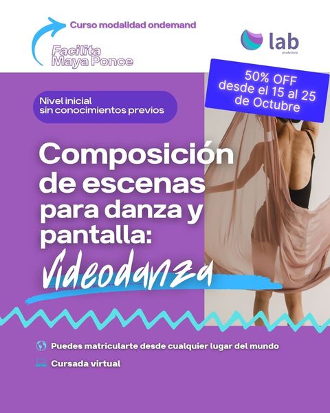 Curso Composición de escenas para danza y pantalla: videodanza