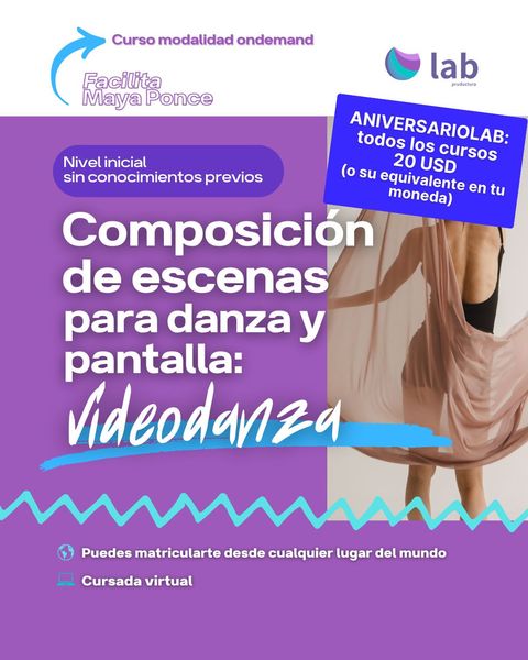 Curso Composición de escenas para danza y pantalla: videodanza