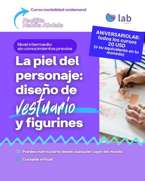 Curso La piel del personaje: diseño de vestuario y figurines
