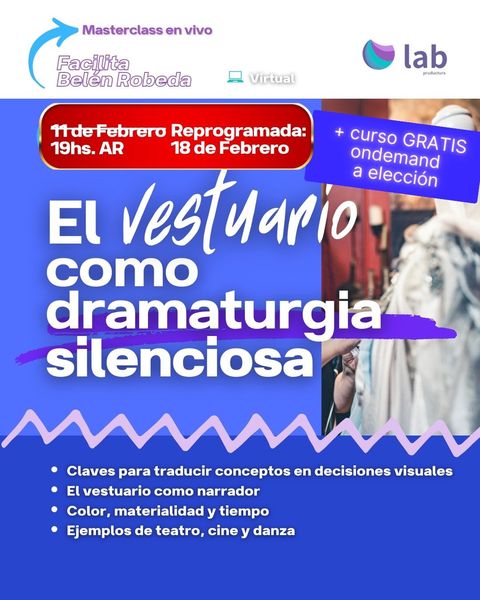 Masterclass: El vestuario como dramaturgia silenciosa